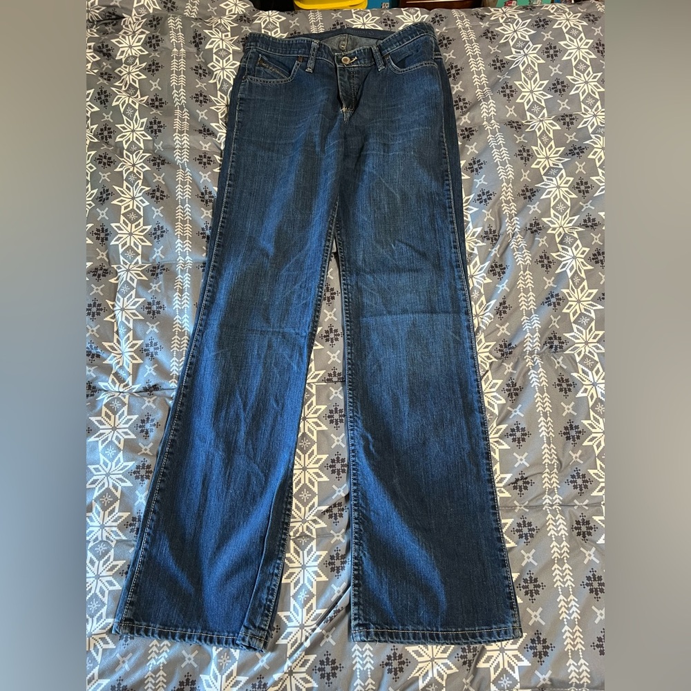 Wrangler Blue Boot Cut Jeans Classic Denim